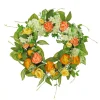 National Tree Company 24 in.Spring Wreath with Lemons, Hydrangeas, and Buttercups