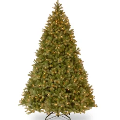 National Tree Company 8.5ft. Pre-Lit Downswept Douglas Fir Memory-Shape Tree with PowerConnect Warm White LED Lights