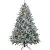 National Tree Company 9ft. Pre-Lit Snowy Hudson Hinged Tree with PowerConnect Warm White LED Lights