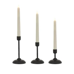 National Tree Company HGTV Home Collection Flameless Heritage Candle Set, Black Base