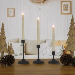 National Tree Company HGTV Home Collection Flameless Heritage Candle Set, Black Base