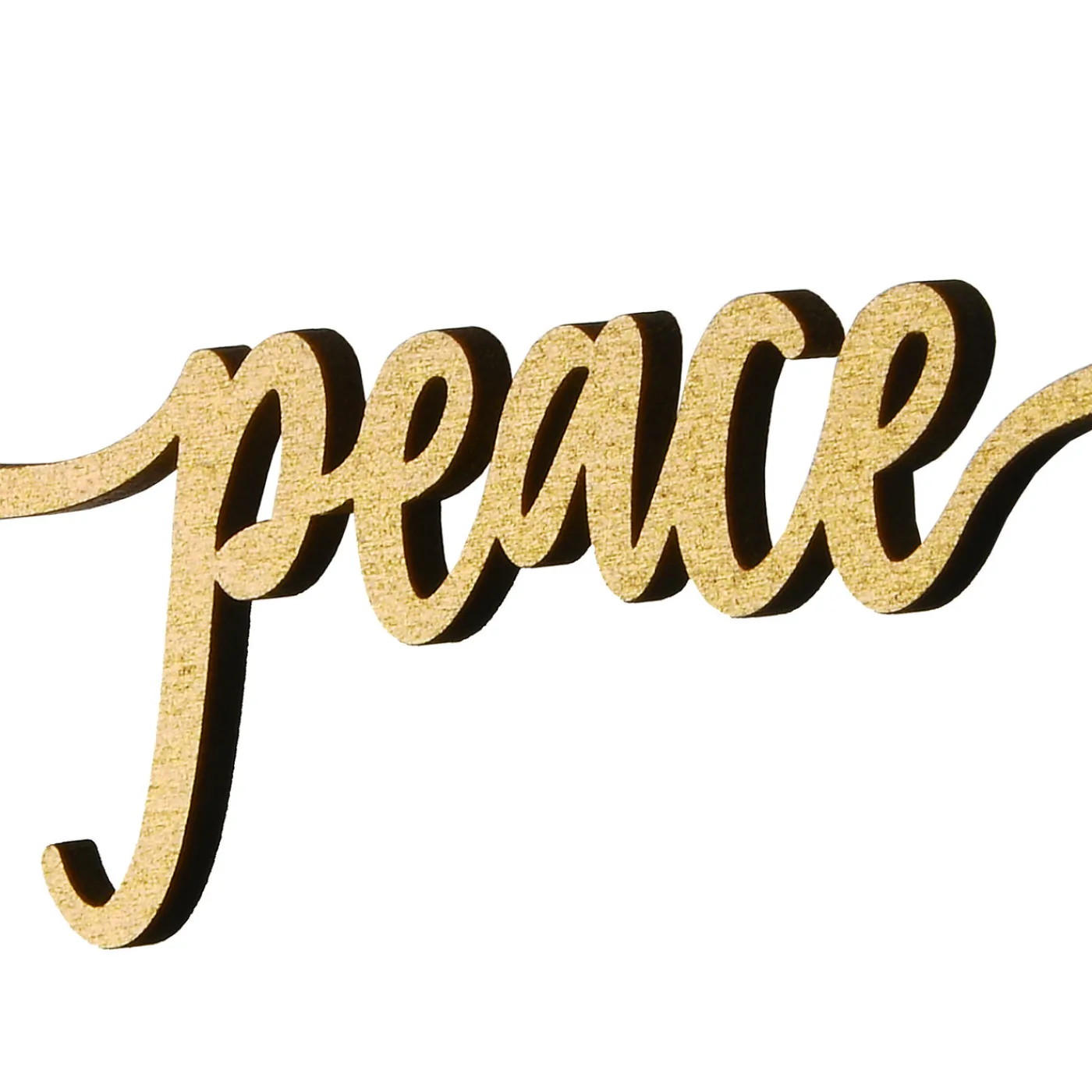 National Tree Company 6-Piece Christmas Place Setting Message Decor, Curly Script Writing In Gold, 10 in