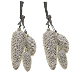 National Tree Company 2-Piece HGTV Home Collection Pinecone Cluster Ornaments