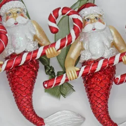 National Tree Company 4-Piece HGTV Home Collection Santa Merman Ornaments