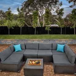 National Tree Company 7-Piece Pocola Collection All-Weather Sectional Set