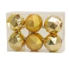 National Tree Company 6-Piece Shatterproof Geometric Gold Ornaments
