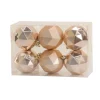 National Tree Company 6-Piece Shatterproof Geometric Silver Ornaments