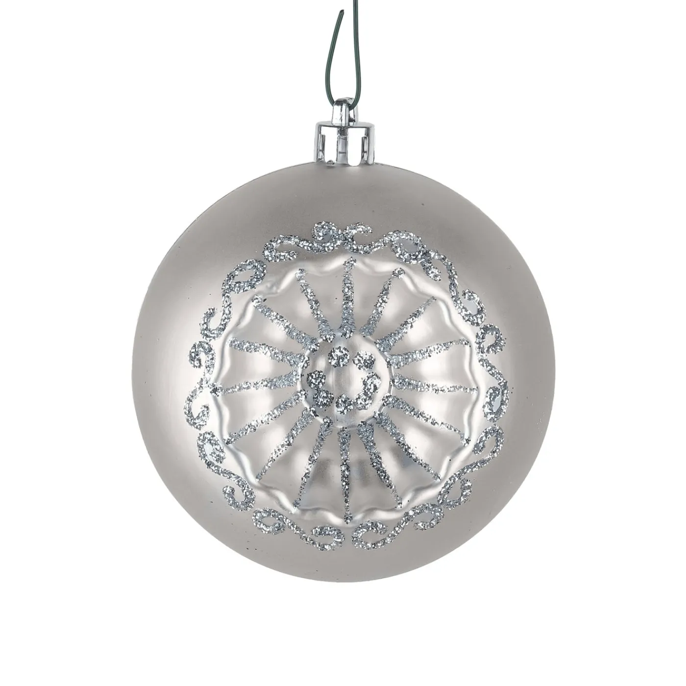 National Tree Company 6-Piece Shatterproof Glittering Silver Ornaments