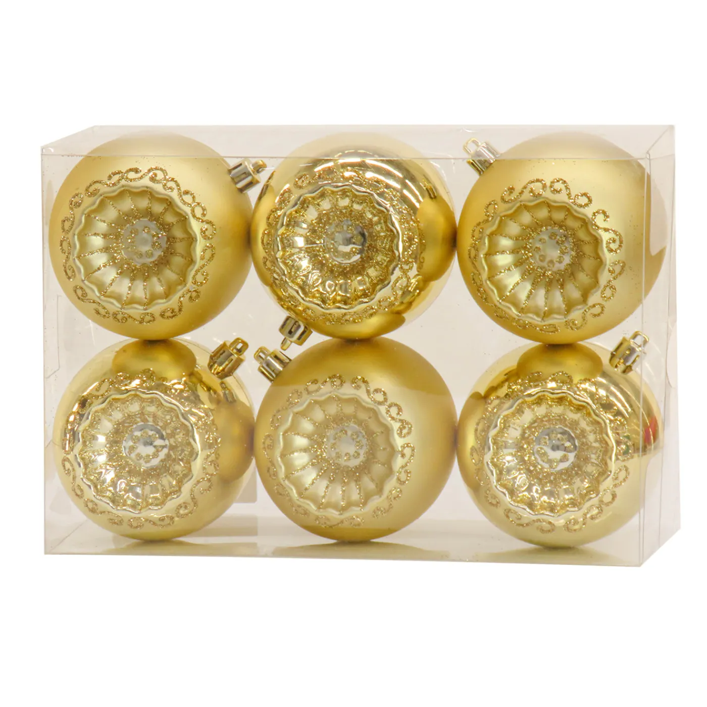 National Tree Company 6-Piece Shatterproof Glittering Gold Ornaments