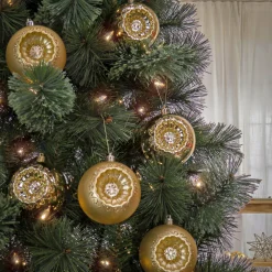 National Tree Company 6-Piece Shatterproof Glittering Gold Ornaments