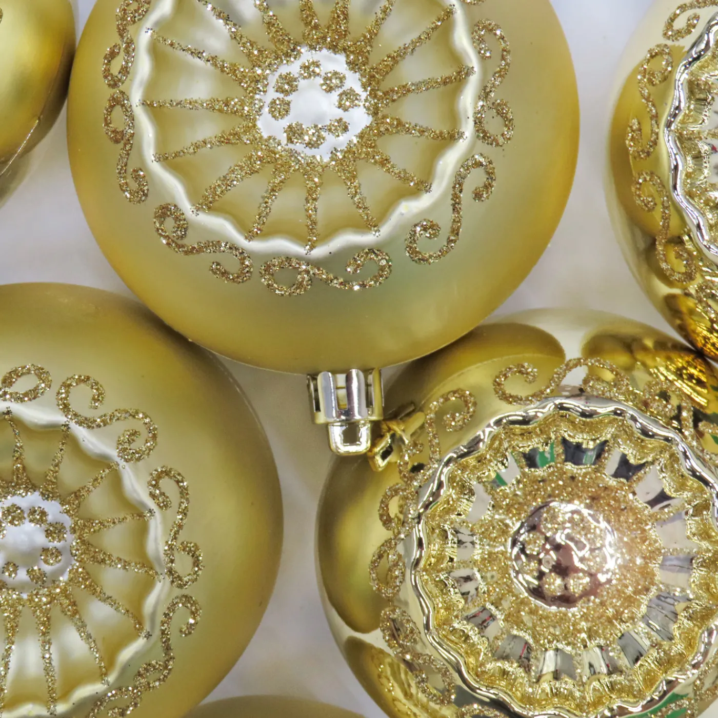 National Tree Company 6-Piece Shatterproof Glittering Gold Ornaments