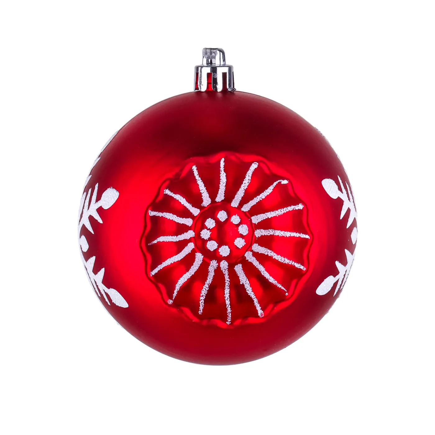 National Tree Company 6-Piece Shatterproof Snowflake Red Ornaments