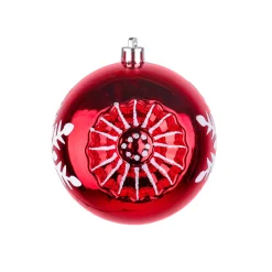 National Tree Company 6-Piece Shatterproof Snowflake Red Ornaments