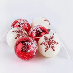 National Tree Company 6-Piece Shatterproof Snowflake Ornaments