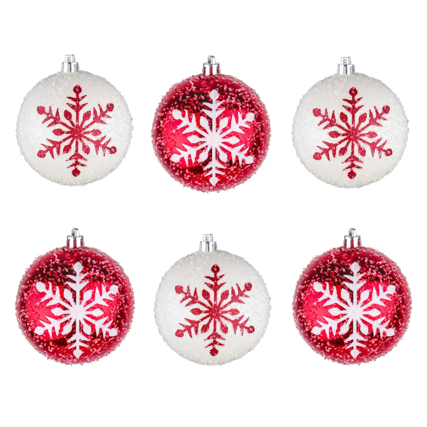 National Tree Company 6-Piece Shatterproof Snowflake Ornaments