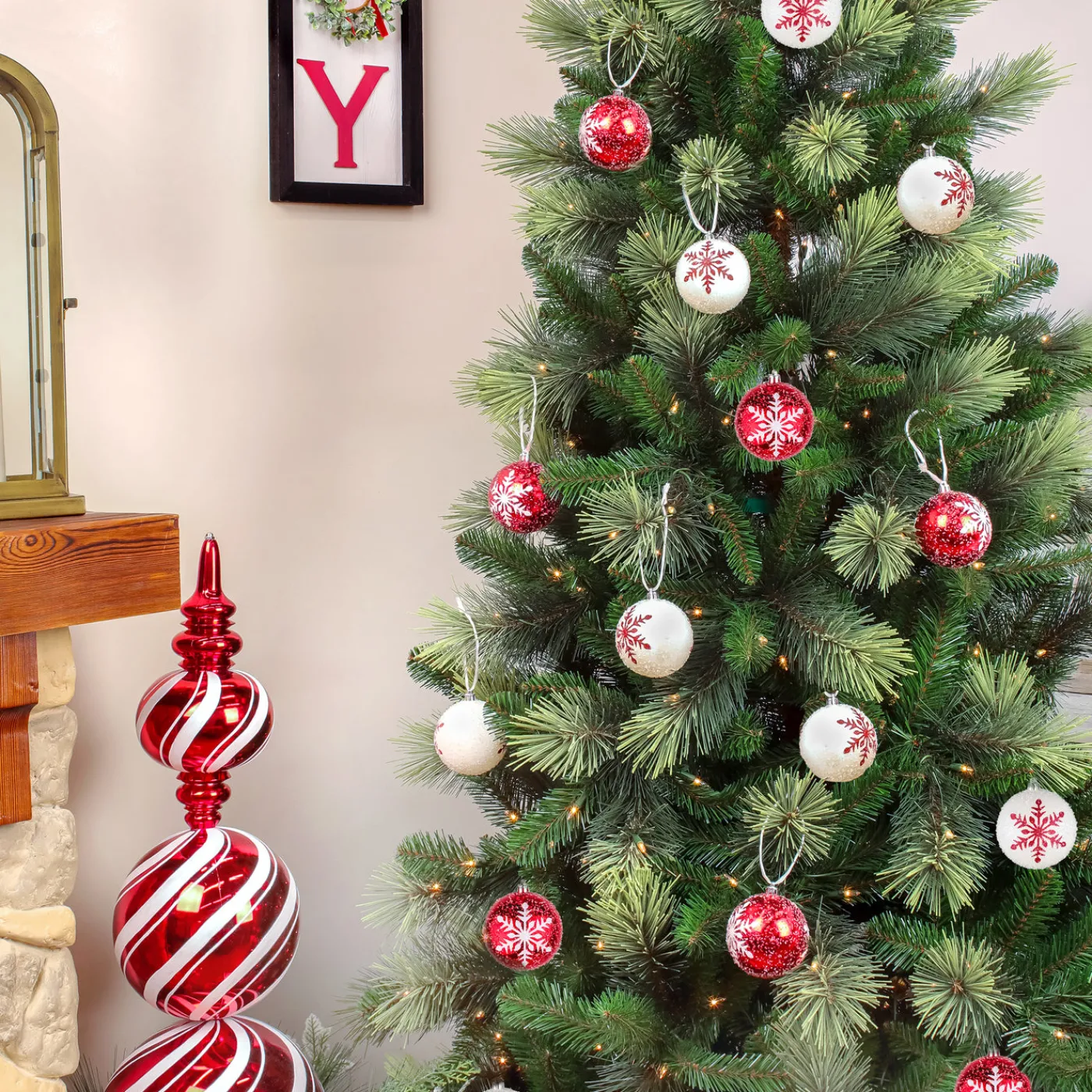 National Tree Company 6-Piece Shatterproof Snowflake Ornaments