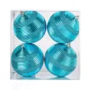 National Tree Company 4-Piece Shatterproof Swirling Blue Ornaments