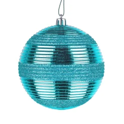 National Tree Company 4-Piece Shatterproof Swirling Blue Ornaments