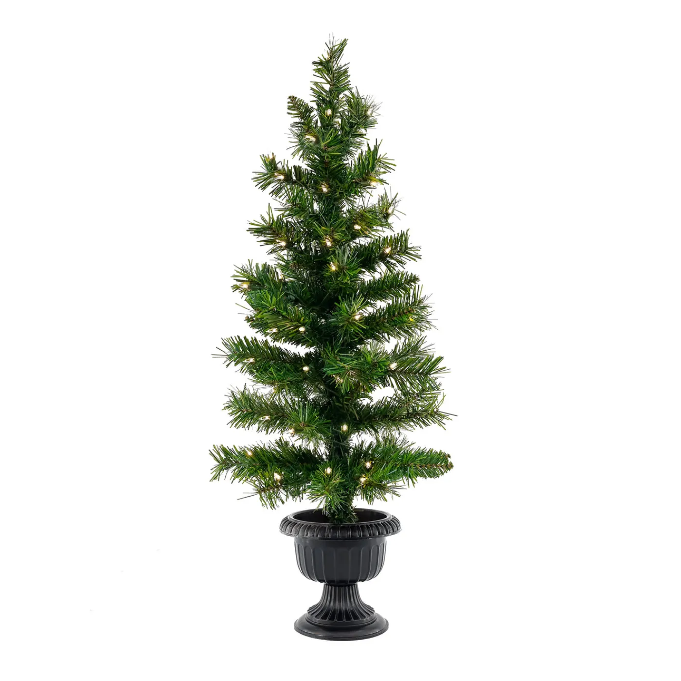 National Tree Company Pre-Lit Warm Welcome Assortment Set of 2 Entrance Trees, 1 Wreath