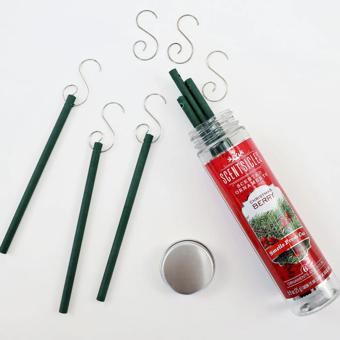 National Tree Company Scented Ornaments, 2-Pack- 6ct Bottle, Christmas Berry, Fragrance-Infused Paper Sticks