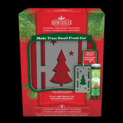 National Tree Company Scentsicles Trio Ornament Set of 3 and White Winter Fir Bottle of 6 Sticks