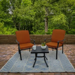 National Tree Company 5x7 ft. Cloud Blue Hand Woven Outdoor Rug