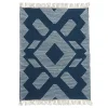 National Tree Company 5x7 ft. Indigo Blue Hand Woven Outdoor Rug