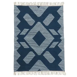 National Tree Company 5x7 ft. Indigo Blue Hand Woven Outdoor Rug