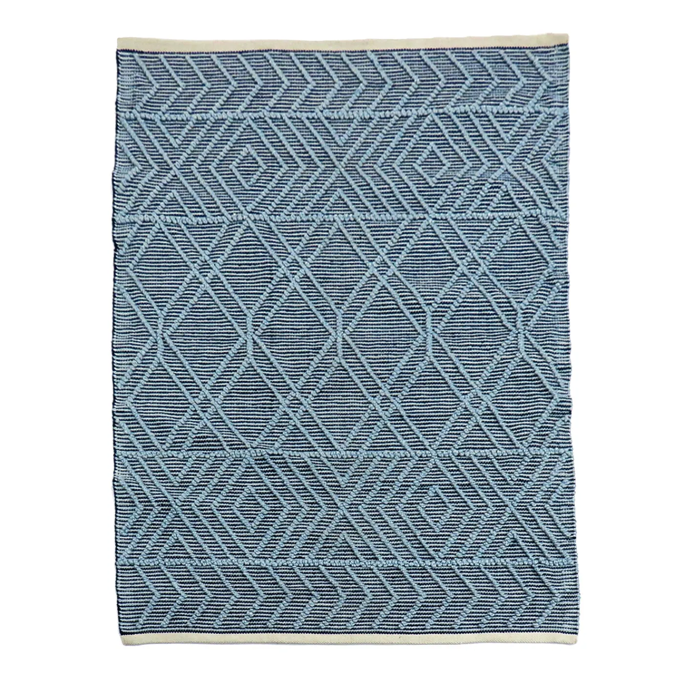National Tree Company 5x7 ft. Navy Blue Hand Woven Outdoor Rug