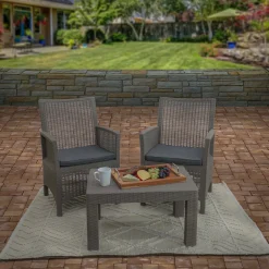National Tree Company 4x6 ft. Sand Hand Woven Outdoor Rug