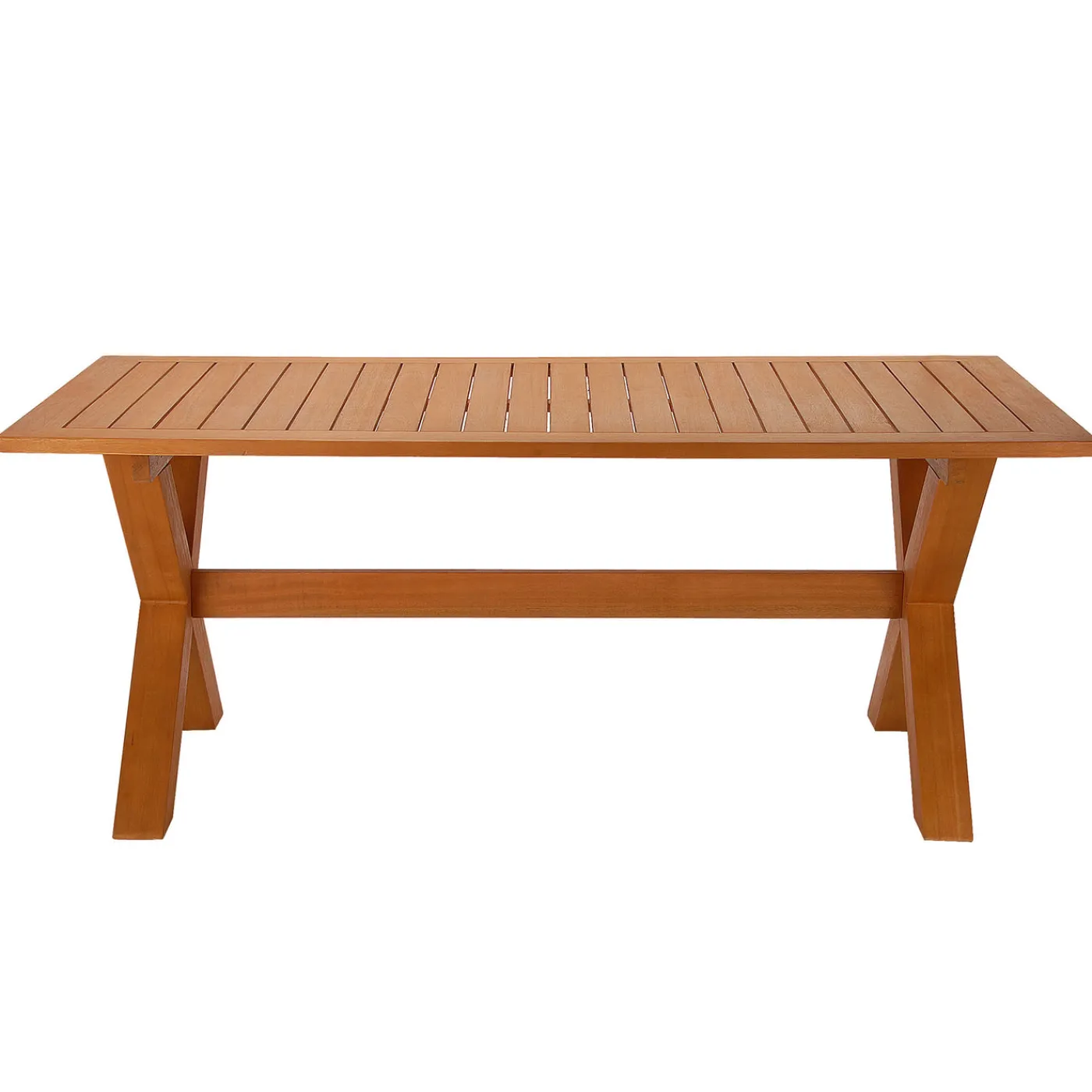 National Tree Company 72x38x29 in. Eucalyptus Grandis Wood Farm House Style Table, Natural Color